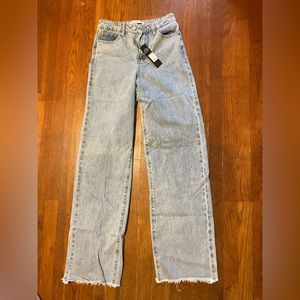 FASHIONNOVA Lucy Non Stretch Wide Leg Jean